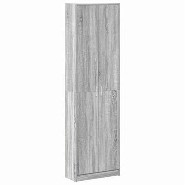 vidaXL - 2-deurs Kledingkast met planken - Hout - Grijs sonoma - 55x25x189 cm product