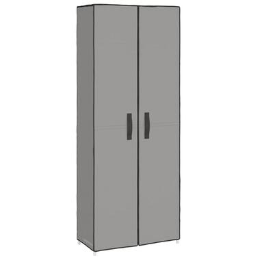 vidaXL - 10-lagen Schoenenkast met 2 deuren - Grijs - Stof - 60x30x166 cm product
