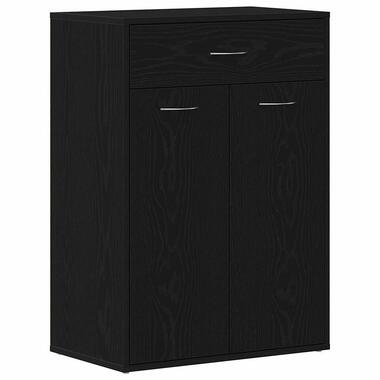 vidaXL - Schoenenkast met 1 lade en 2 deuren - Zwart eiken - Hout - 60x35x84 cm product