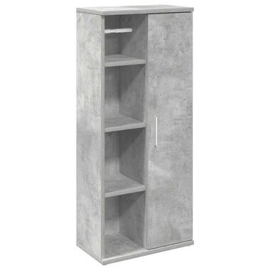 vidaXL - Kolomkast met rolhouder - Betongrijs - Bewerkt hout - 39x22x90 cm product