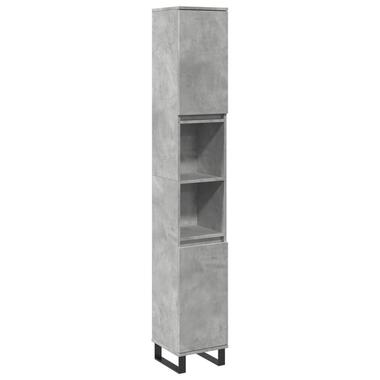 vidaXL - Betongrijs Kolomkast met 2 deuren 2 vakken - Hout - 30x30x190 cm product