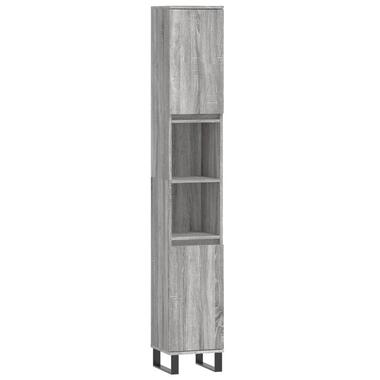 vidaXL - Kolomkast met 2 deuren - Grijs sonoma eiken - Hout - 30x30x190 cm product