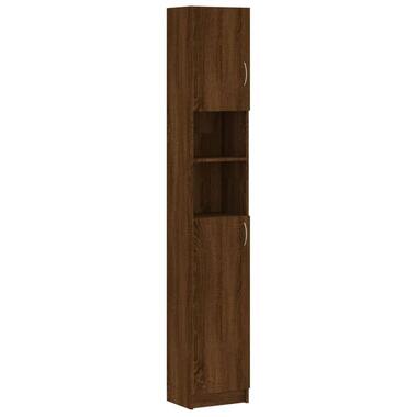 vidaXL - Kolomkast met 2 deuren - Bruin eiken - Bewerkt hout - 32x25.5x190 cm product