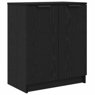 vidaXL - Schoenenkast met 2 deuren - Zwart eiken - Bewerkt hout - 59x35x70 cm product