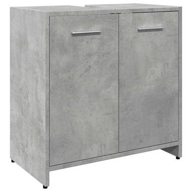 vidaXL - 2-deurs Wastafelonderkast - Betongrijs - Bewerkt hout - 60x33x60 cm product