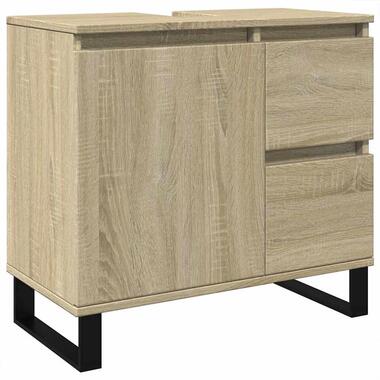 vidaXL - Sonoma eiken Wastafelonderkast met 1 deur 2 lades - 65x33x60 cm product