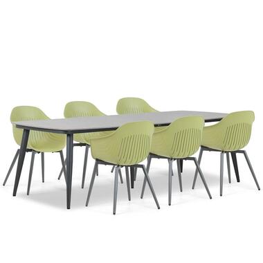Tuinset 6 personen 240 cm Kunststof Groen Lifestyle Garden Furniture product
