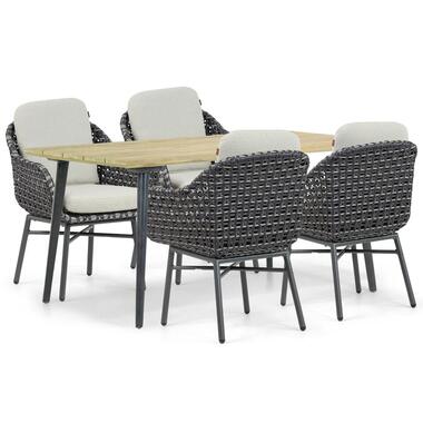 Tuinset 4 personen 180 cm Aluminium/wicker Grijs Santika Furniture Santika product
