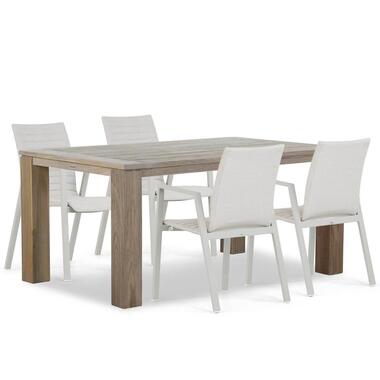 Tuinset 4 personen 165 cm Aluminium/textileen Taupe Osmen Joliet/Brighton product