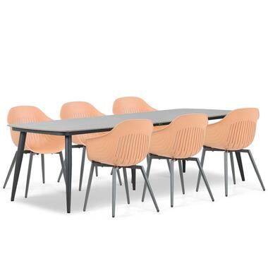 Tuinset 6 personen 240 cm Kunststof Oranje Lifestyle Garden Furniture product