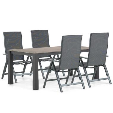 Tuinset 4 personen 180 cm Aluminium/textileen Grijs Hartman Sitges/Valley product
