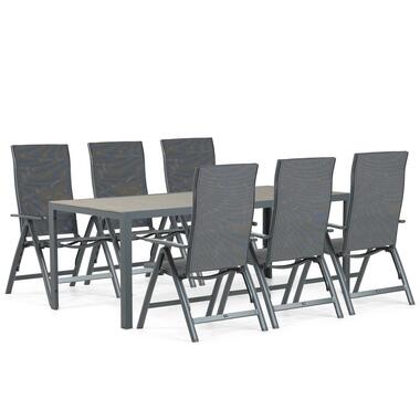 Tuinset 4 personen 200 cm Aluminium/textileen Grijs Hartman Sitges/Solare product