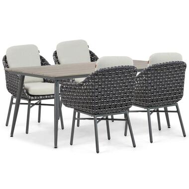 Tuinset 4 personen 180 cm Aluminium/wicker Grijs Santika Furniture Santika product