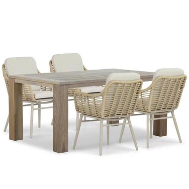 Tuinset 4 personen 165 cm Aluminium/wicker Taupe Coco Antoni/Brighton product
