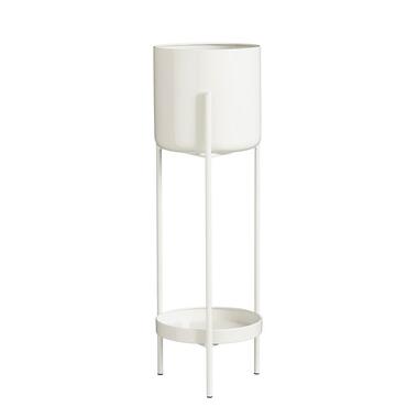 Mica Decorations Colyn Bloempot - H60 x Ø19 cm - IJzer - Wit product