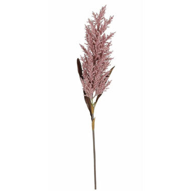 Mica Decorations Pampasgras kunst pluim steel/tak - oudroze - 88 cm product