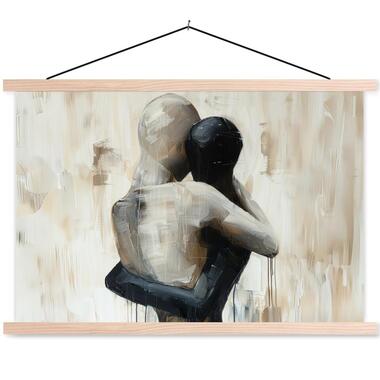 MuchoWow - Schoolplaat/ wandhanger - Abstract - Liefde - Zwart wit - M product