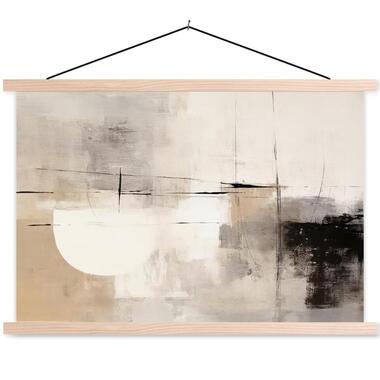 MuchoWow - Schoolplaat/ wandhanger - Abstract - Kunst - Grijs - 90 x 6 product