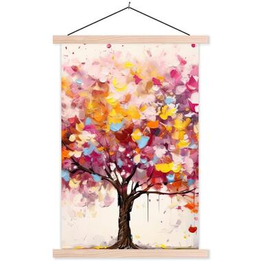 MuchoWow - Schoolplaat/ wandhanger - Aquarel - Boom - Kunst - Abstract product