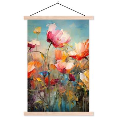 MuchoWow - Schoolplaat/ wandhanger - Bloemen - Watercolor - Kunst - Bo product