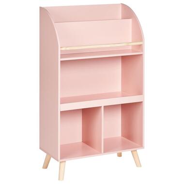 LILOET - Boekenkast met 3 planken - Pastelroze - Hout product