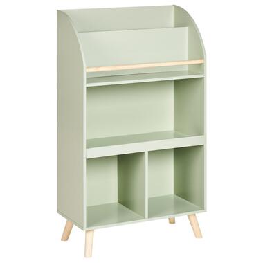LILOET - Boekenkast met 3 planken - Lichtgroen - Hout product