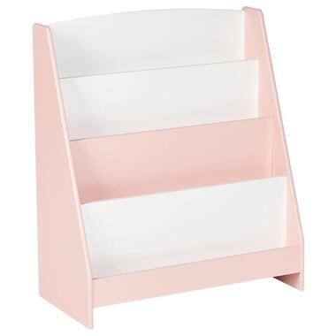 LILOET - Boekenkast met 4 planken - Pastelroze - Hout