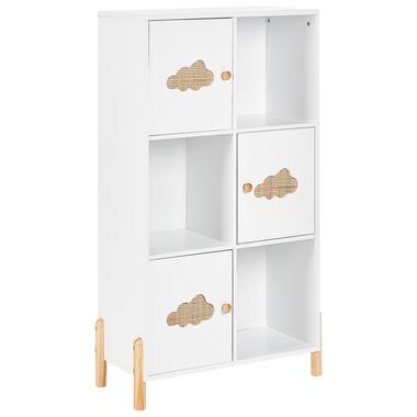 CLOUDY - Boekenkast - Wit/Lichthout - MDF