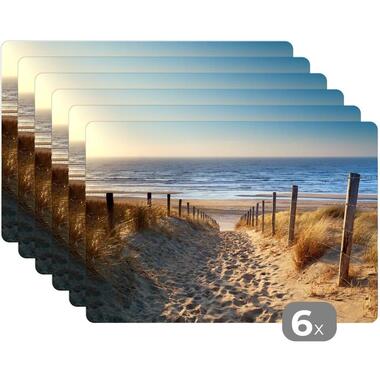 MuchoWow Placemat (6stuks) 45x30cm Strand Zee Nederland Duinen product