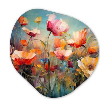 MuchoWow Wand decoratie 90x90cm Bloemen Watercolor Kunst product
