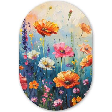 MuchoWow Wand decoratie 80x120cm Bloemen Natuur Waterverf product