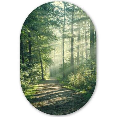 MuchoWow Wand decoratie 60x90cm Bos Pad Zon Bomen Groen product