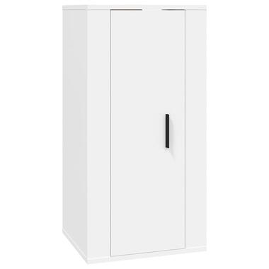 vidaXL - TV-meubel met 1 deur - Wit - Bewerkt hout - 40x34.5x80 cm product