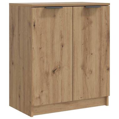 vidaXL - Schoenenkast met 2 deuren - Artisanaal eiken - Hout - 59x35x70 cm product