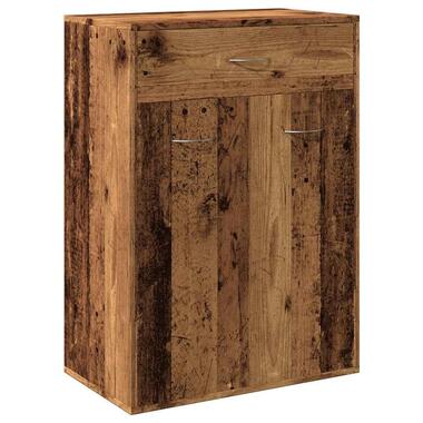 vidaXL - Schoenenkast met 1 lade en 2 deuren - Oud hout - Hout - 60x35x84 cm product