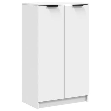 vidaXL - Schoenenkast met 2 deuren - Wit - Bewerkt hout - 59x35x100.5 cm product