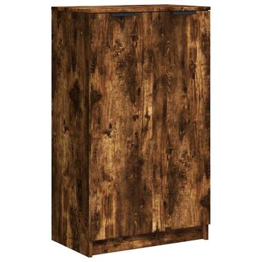 vidaXL - Schoenenkast met 2 deuren - Gerookt eiken - Hout - 59x35x100 cm product