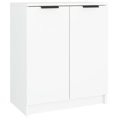 vidaXL - Schoenenkast met 2 deuren - Wit - Bewerkt hout - 59x35x70 cm product