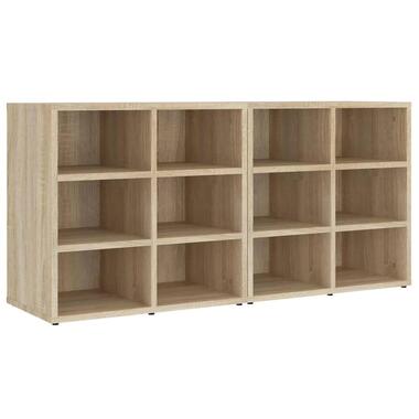 vidaXL - Schoenenkast met 6 vakken - Sonoma eiken - 52.5x30x50 cm - Set van 2 product