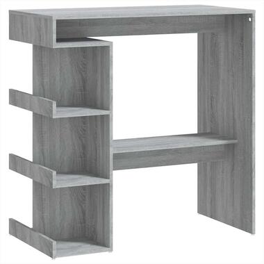 vidaXL - Bartafel met schappen - Grijs sonoma eiken - Bewerkt hout - 100x50 cm product