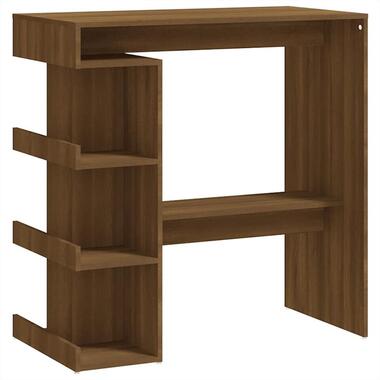 vidaXL - Bartafel met schappen - Bruin eiken - Bewerkt hout - 100x50 cm product