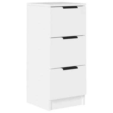 vidaXL - Dressoir met 3 lades - Wit - Bewerkt hout - 30x30x70 cm product