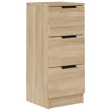 vidaXL - Dressoir met 3 lades - Sonoma eiken - Bewerkt hout - 30x30x70 cm product