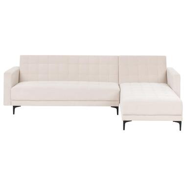 ABERDEEN - Hoekbank - Lichtbeige - Linkszijdig - Fluweel product