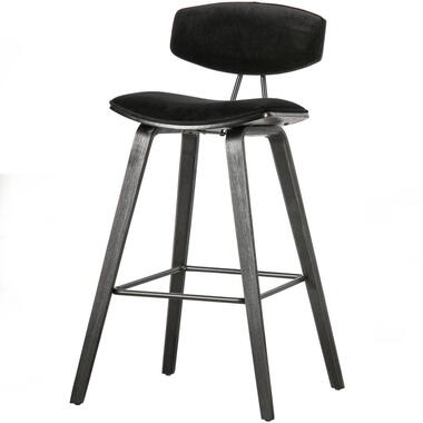 Senn Barstoel Velvet Zwart - Set Van 2 product