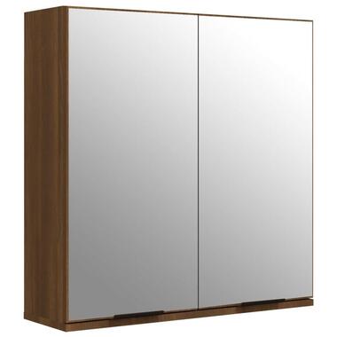 vidaXL - Spiegelkast met plank - Bruin eiken - Hout en acryl - 64x20x67 cm product