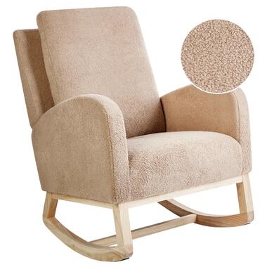 ALSTA - Schommelstoel - Lichtbruin - Bouclé