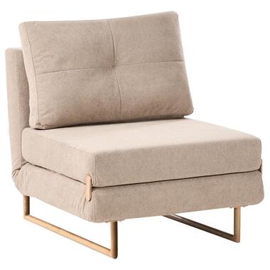 JERSLEV - 1-zits slaapbank - Lichtbruin - Polyester product