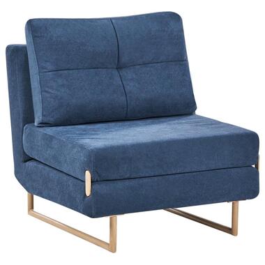 JERSLEV - 1-zits slaapbank - Blauw - Polyester product