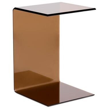 LOURDES - Bijzettafel - Bruin - Veiligheidsglas product